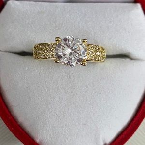 Hurry Flash Sale Women 2ct lab diamond 18k plated ring